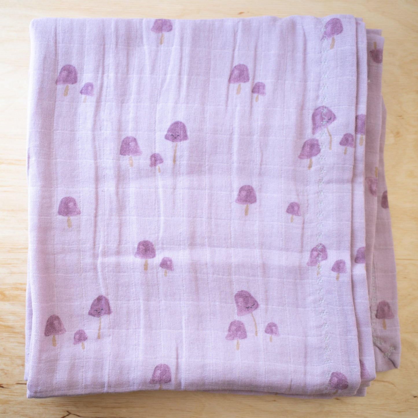Mushroom Muslin Baby Blanket