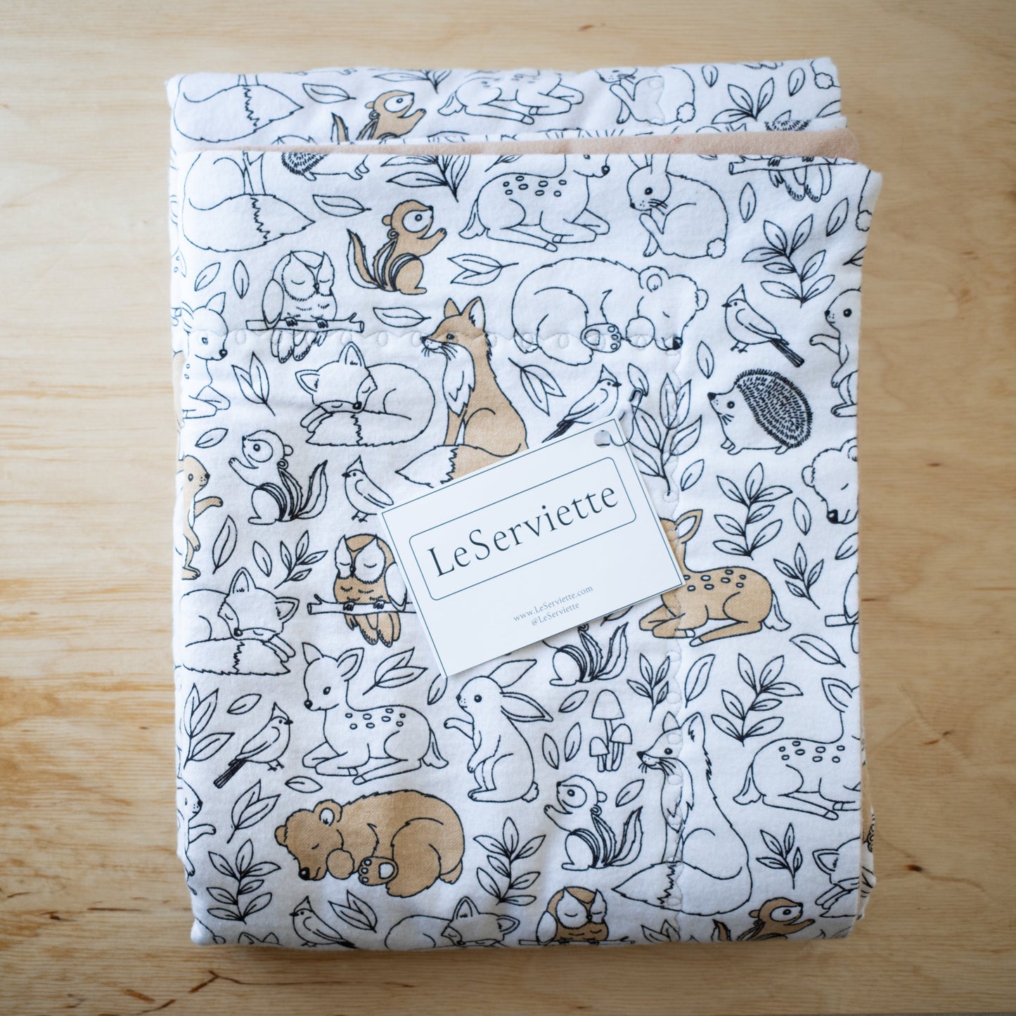 Woodland Animals Flannel Baby Blanket