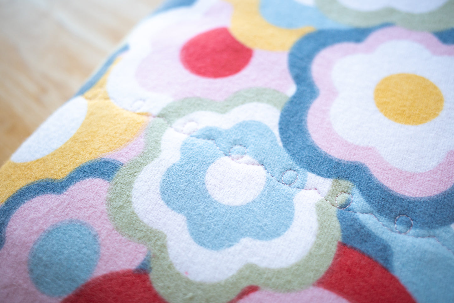 Groovy Flower Flannel Baby Blanket