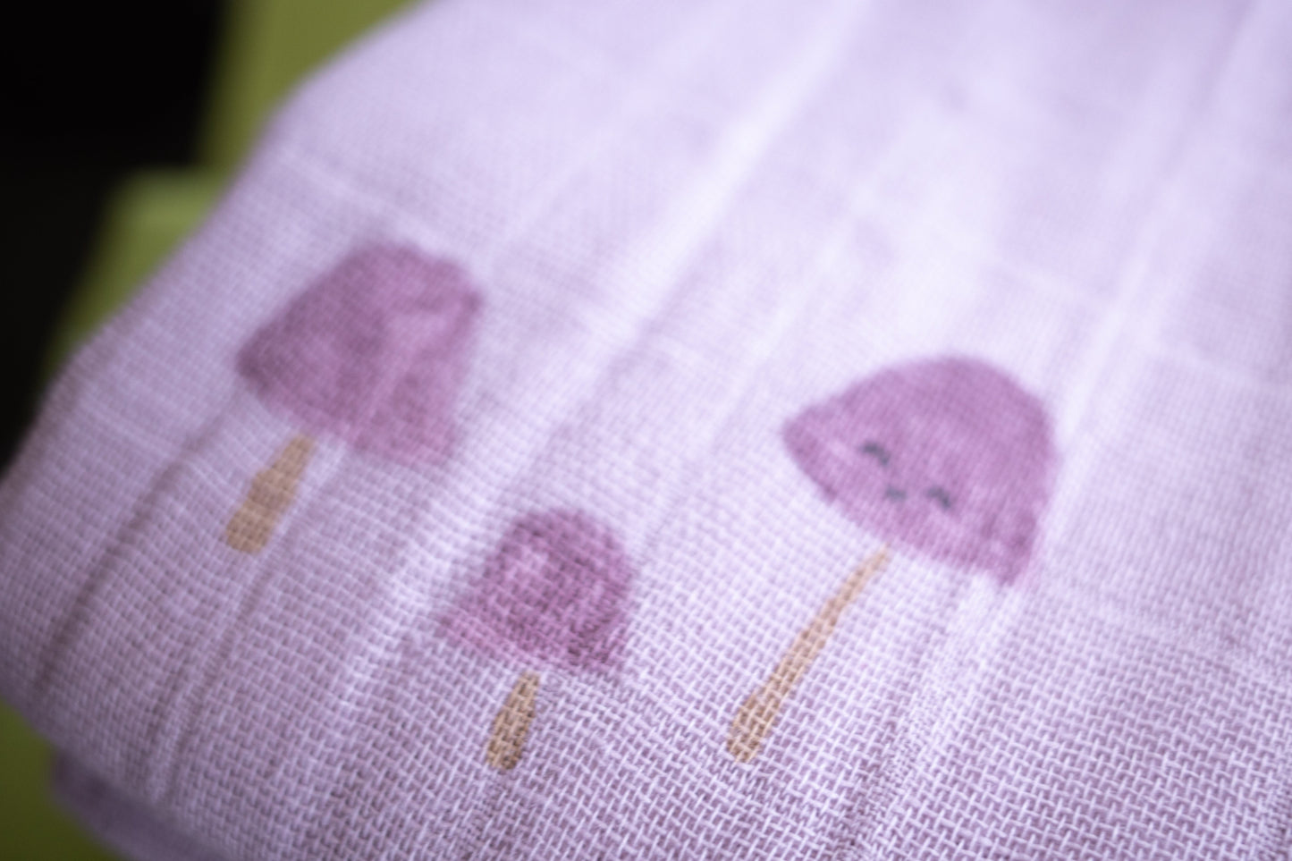 Mushroom Muslin Baby Blanket