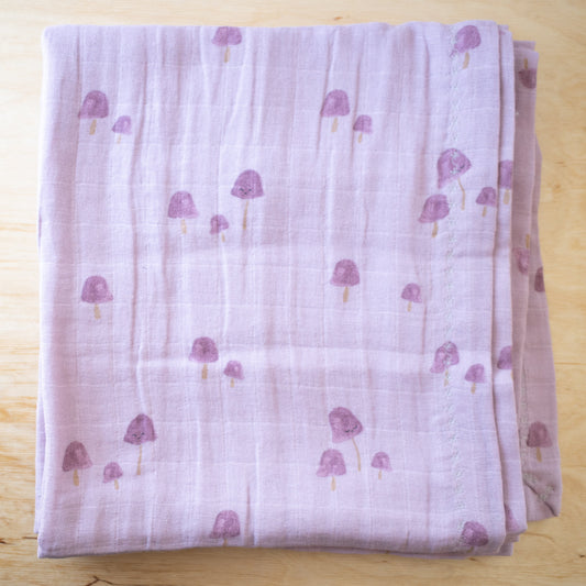 Mushroom Muslin Baby Blanket