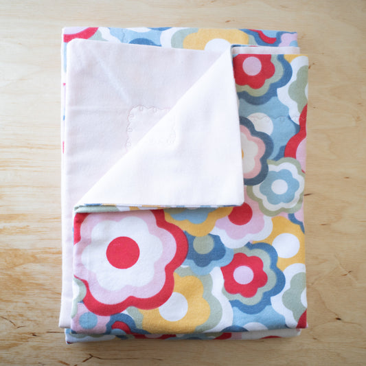 Groovy Flower Flannel Baby Blanket