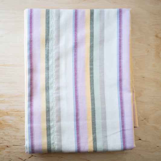 Striped Cotton and Linen Baby Blanket