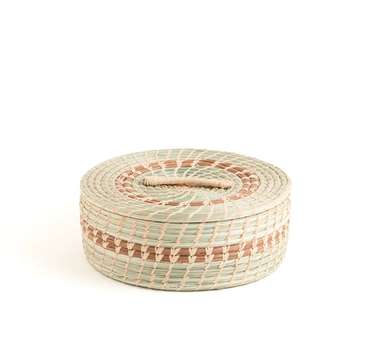 Wild Grass and Pine Tortilla Basket with Lid